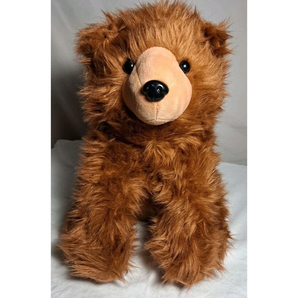 Aurora World‎ Sitting Bear Brown Beanbag Plush Stuffed Animal Toy Tag Removed